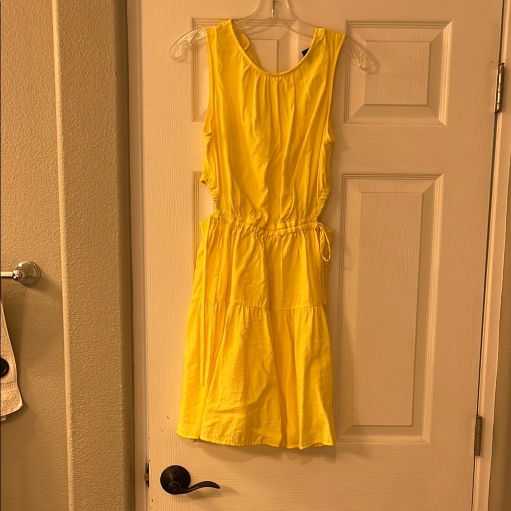 GAP Yellow Sleeveless Crew Neck Sundress
